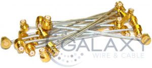 同轴电缆组件，银色编织，镀金SMB连接器
